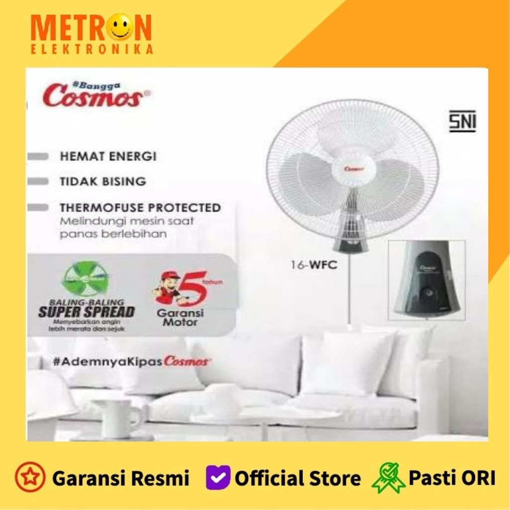 COSMOS 16 WFC KIPAS ANGIN DINDING / WALL FAN 16 INCH 46 WATT / 16WFC