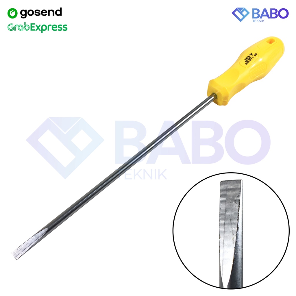 JDY 6X150 Screwdriver /Obeng PLUS 6"X6MM (+) PLUS Obeng Plastik