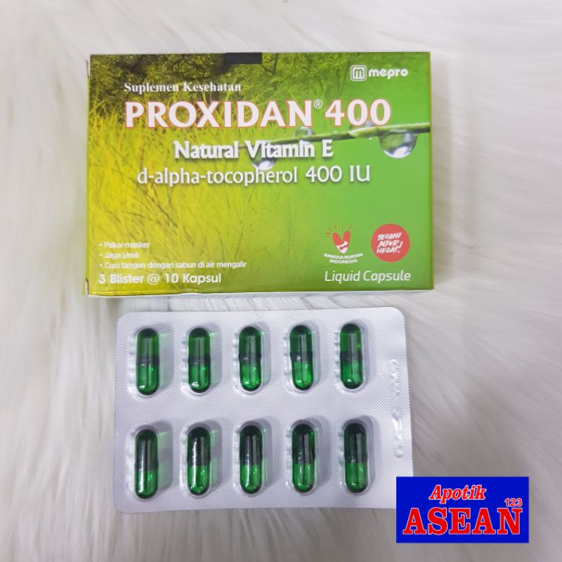 PROXIDAN 400 NATURAL VITAMIN E 1 strip isi 10 kapsul