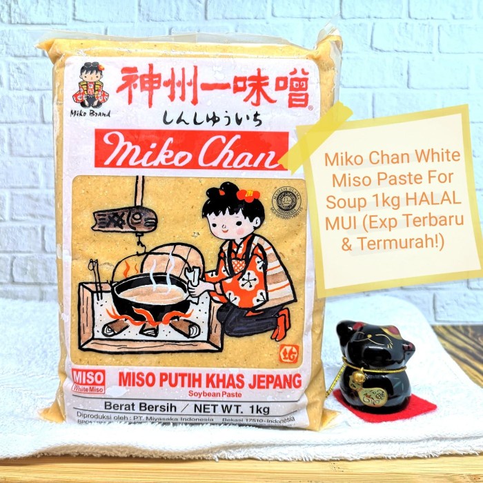 MIKOCHAN WHITE MISO JAPANESE PASTE FOR SOUP 1KG HALAL MUI EXP TERBARU