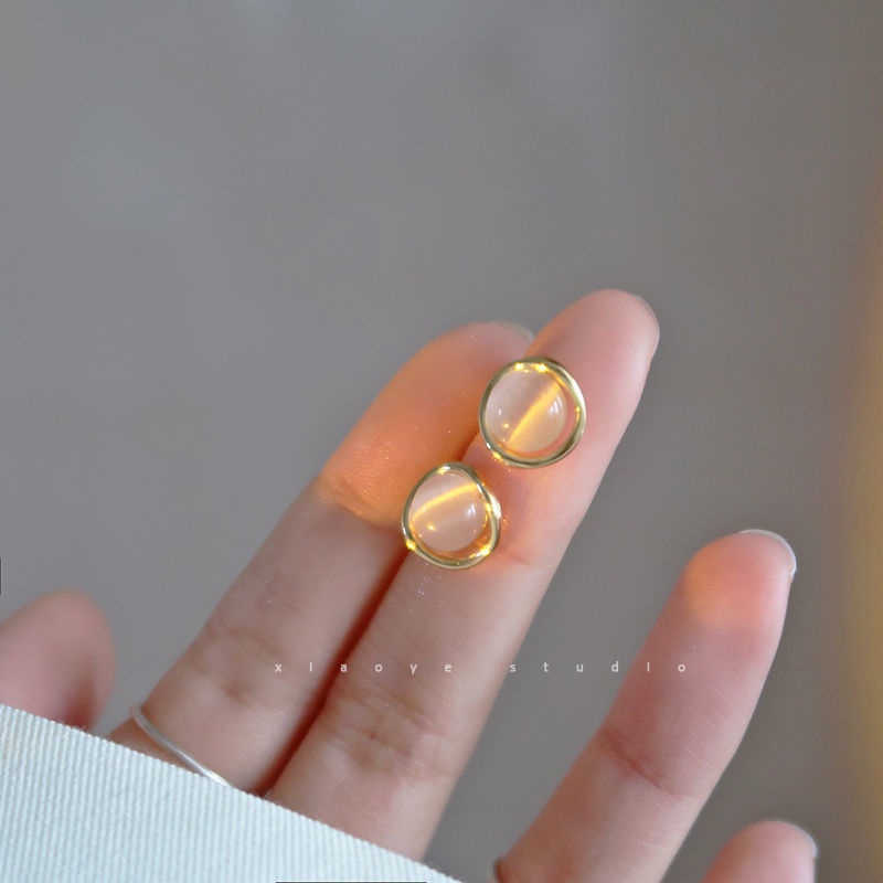 AY(CN) Anting Tusuk Opal Anting Tusuk Fashion Anting Emas Untuk Aksesoris Perhiasan Wanita