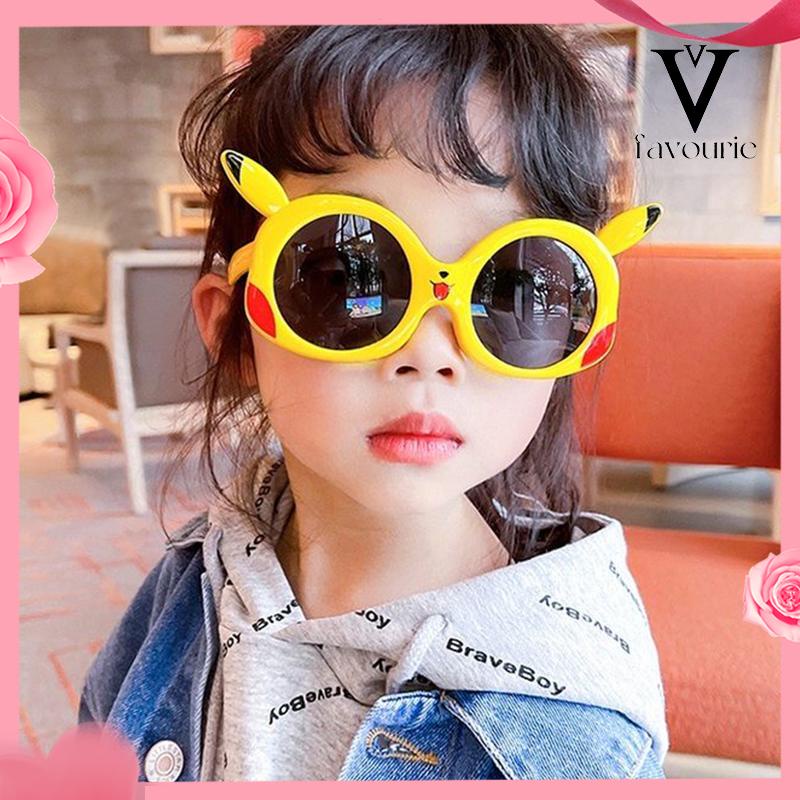 CODKacamata Kartun Pikachu Kacamata Perlindungan UV Polarized Sunshade Anak-anak-FA