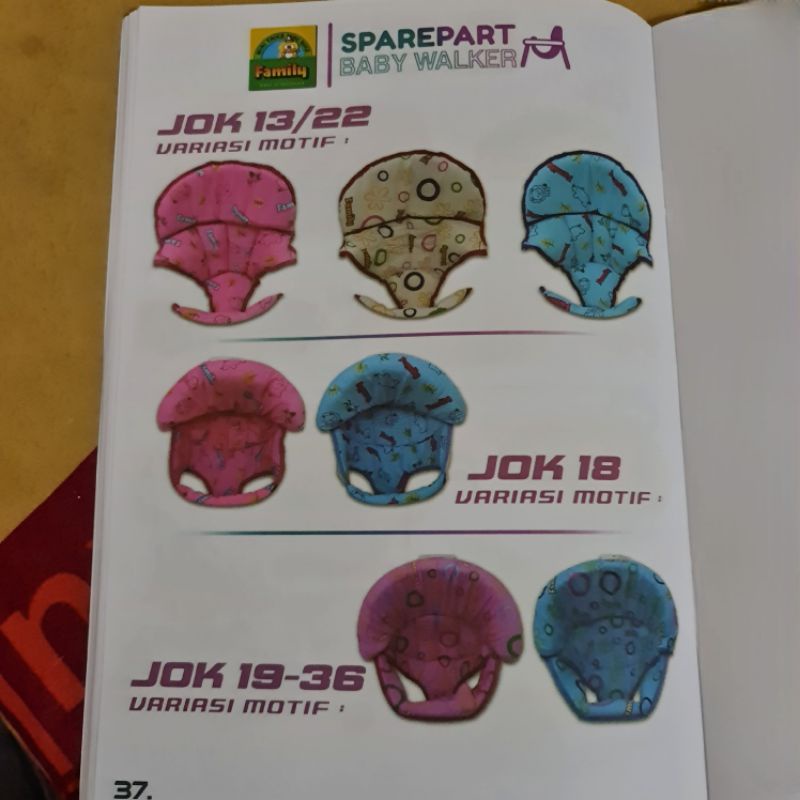 Jok Motif Family Baby Walker Kereta Bayi Stroller First Step Original