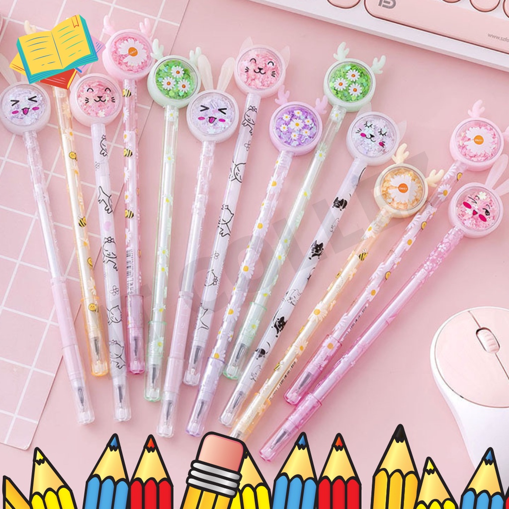 

[JTC] Pulpen Gel Motif Karakter Kelinci Dan Kucing Unik & Lucu (JT0018)