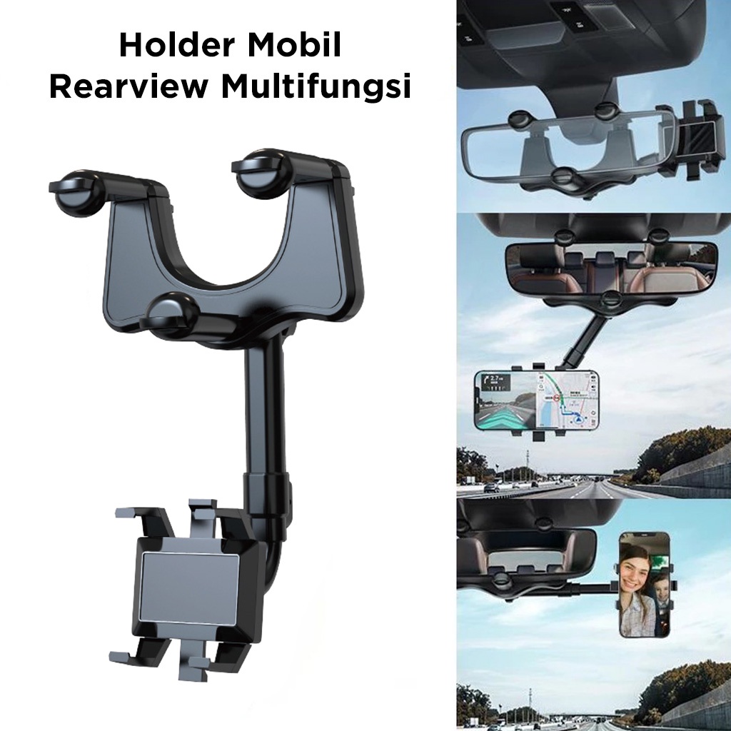 Holder HP Mobil Penyangga Handphone Multifungsi Dudukan Smartphone Fleksibel Car Stand Bracket Jepit