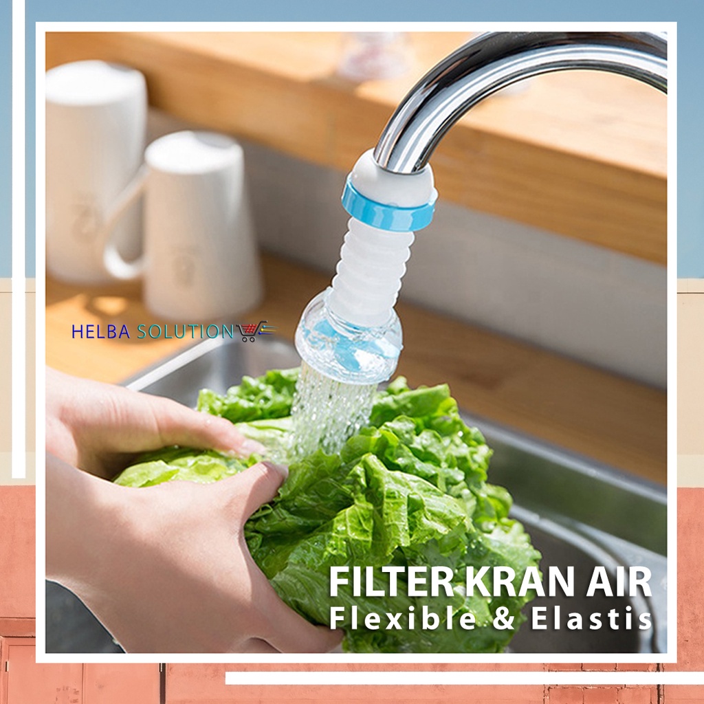 Filter Kran Air Kamar Mandi Elastis Sambungan Saringan Keran Air Wastafel Anti Splash Water Faucet Fleksibel 360 Derajat