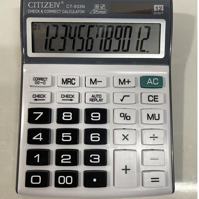 

[V-5I ♫♪] Kalkulator CT-933N 12 Digit - Calculator Check Dual 2 Power-trending