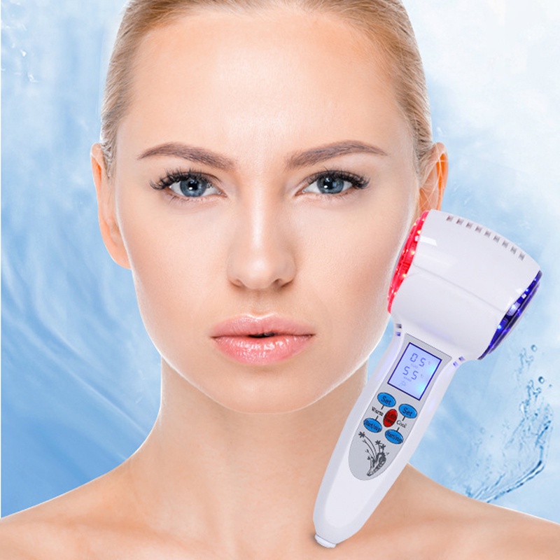 Alat Setrika Facial Wajah Hammer Hot And Cold Panas Dingin Lcd Screen Control Facelift Hammer Hot And Cold &amp; Tubuh Dermaroller Pijat Elektrik Setrika Wajah