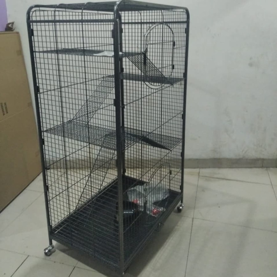 PROMO Kandang Besi Kandang Kucing Hewan 5 Lantai Octagon C-220 79x52x141cm Lucu