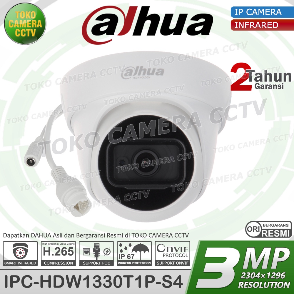 IP CAMERA 3MP DAHUA IPC-HDW1330T1-S4 IP KAMERA CCTV POE