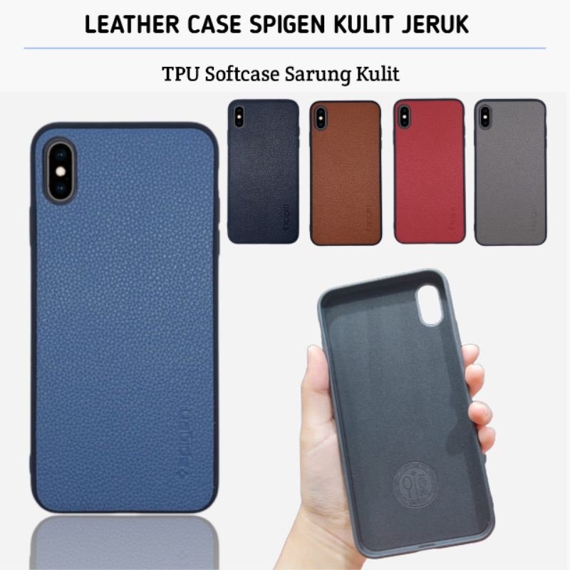 Case Silikon Xiaomi Redmi Note 7 / Redmi Note 8 / Redmi Note 8 Pro Leather Case Kulit Jeruk TPU Soft