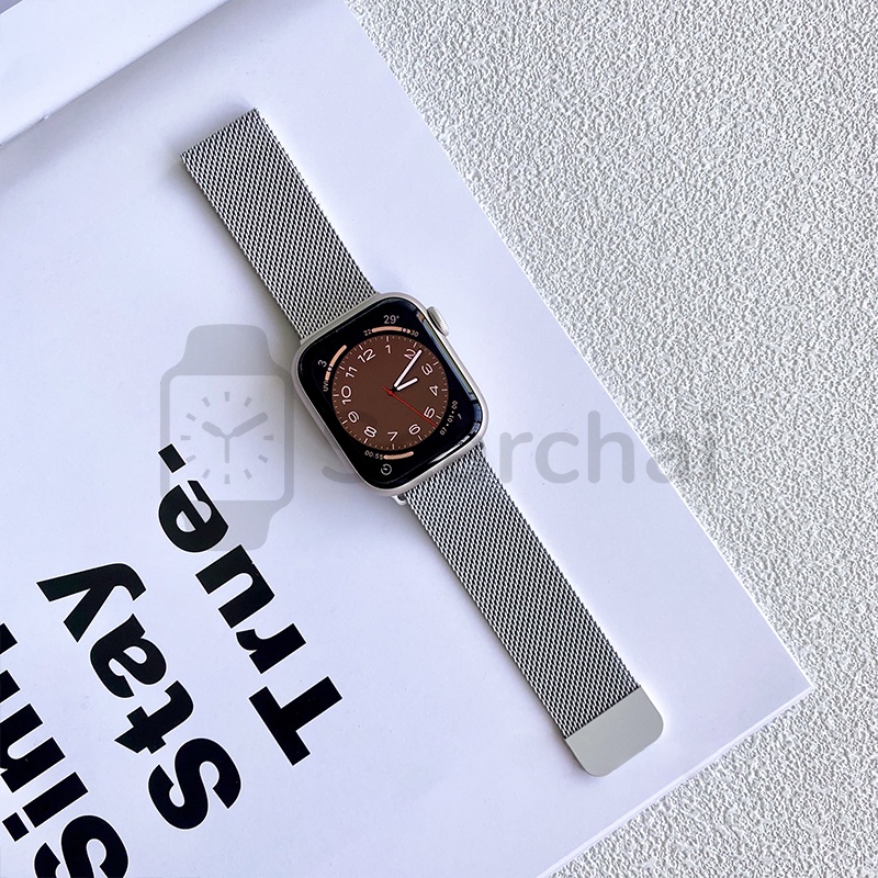 Milanese loop magnetic untuk Smart watch Strap 38/40/41mm 42/44/45mm for iwatch Tali jam Series SE 6 5 4 3 2 1