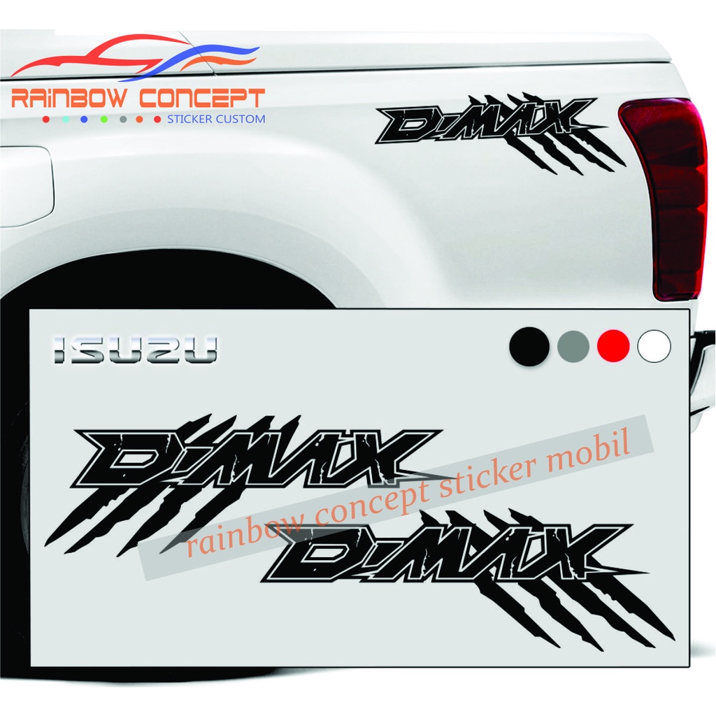 STICKER DMAX STIKER MOBIL ISUZU DMAX STIKER CUTTING BAK SAMPING CAKARAN DMAX