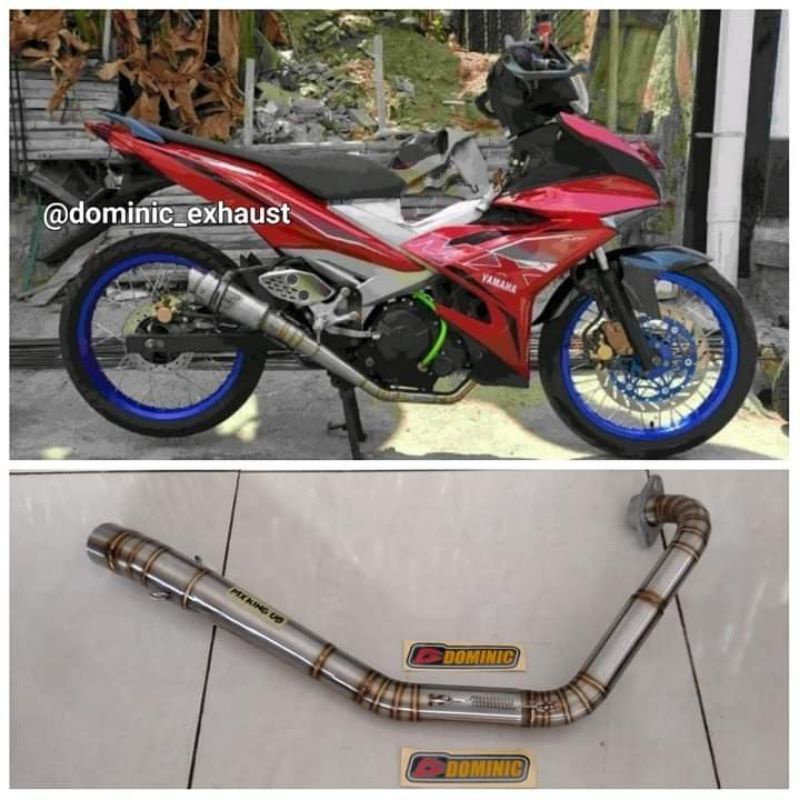 Leher knalpot MX king dan MX 135 full cacing underbon