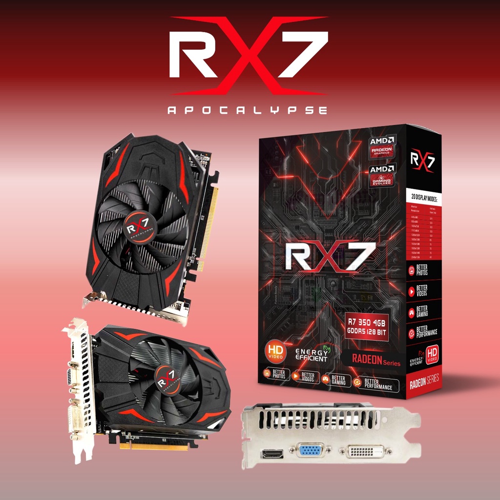 VGA RX7 R7 350 4GB GDDR5 128 BIT REAL CAPACITY RESMI