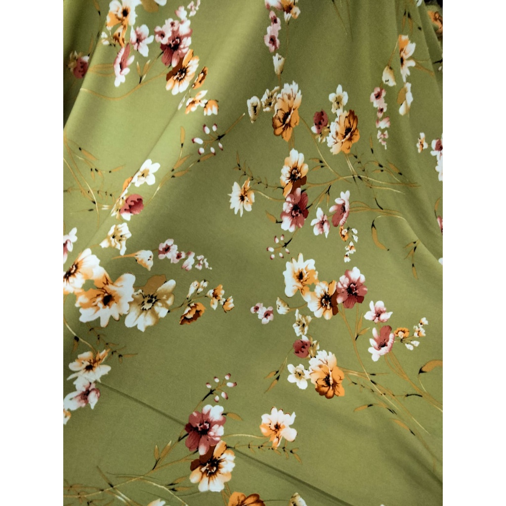 Kain Wolfis Premium Monalisa Motif Bunga Leopard Kotak Meteran