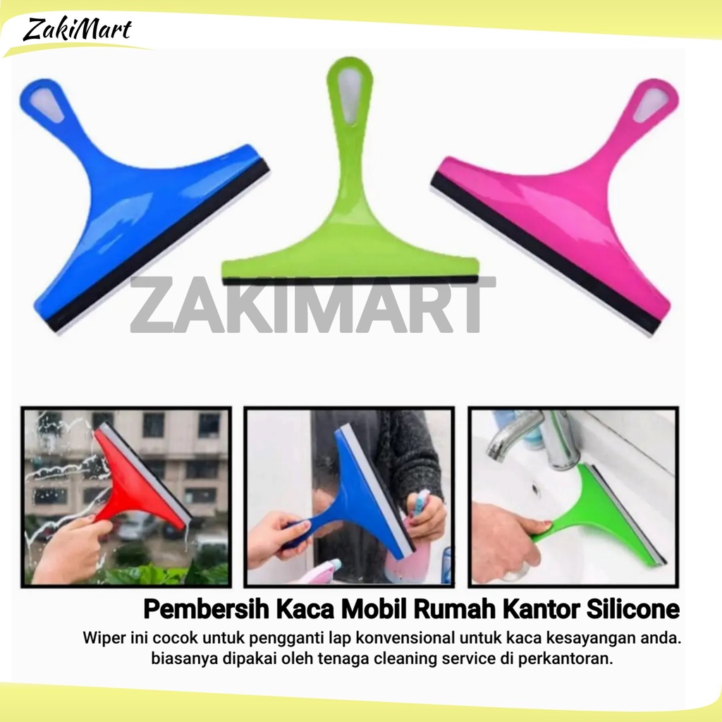 Wiper Pembersih Kaca Alat Pembersih Kaca Mobil Rumah Kantor Silicone