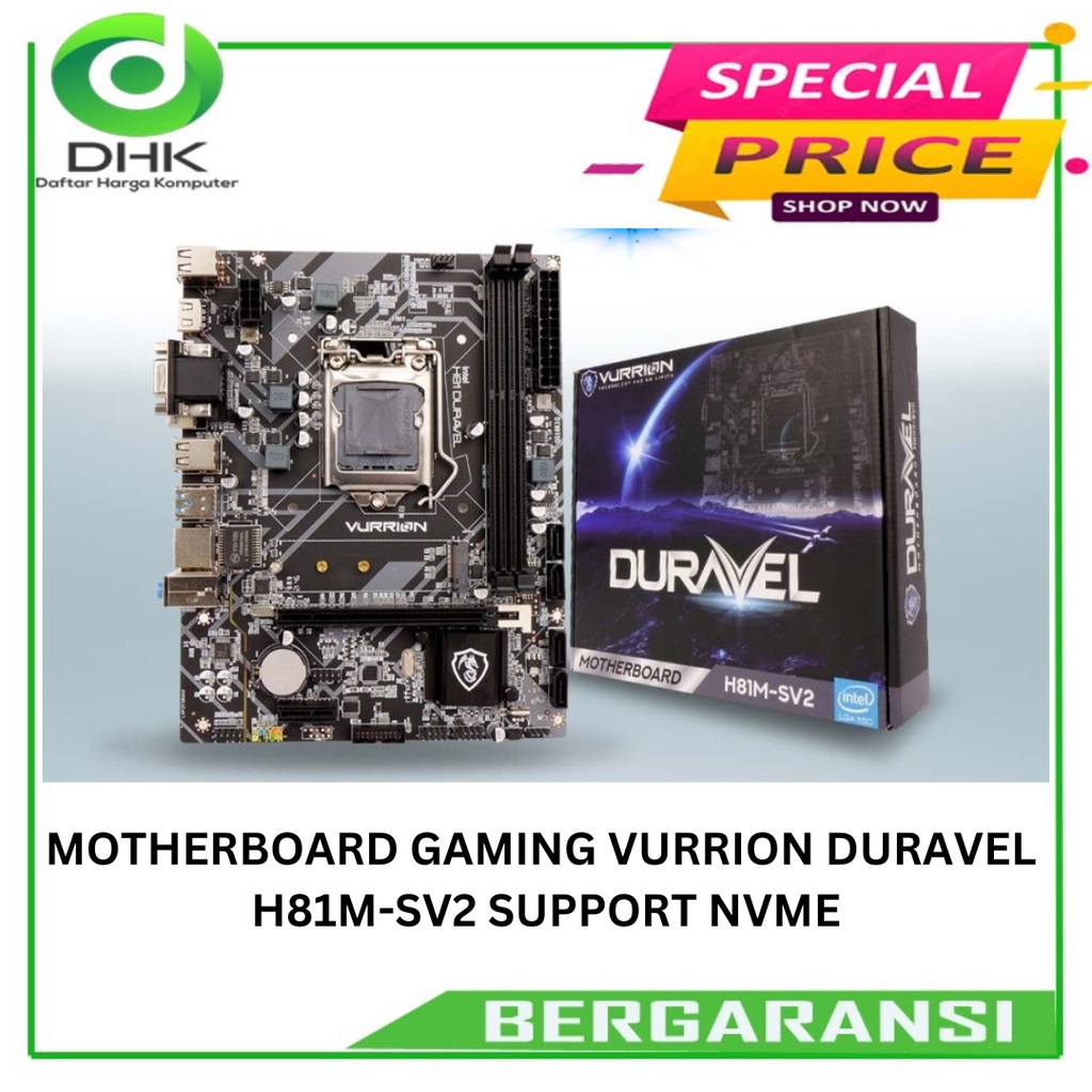 MOTHERBOARD GAMING VURRION DURAVEL H81M-SV2 SUPPORT NVME