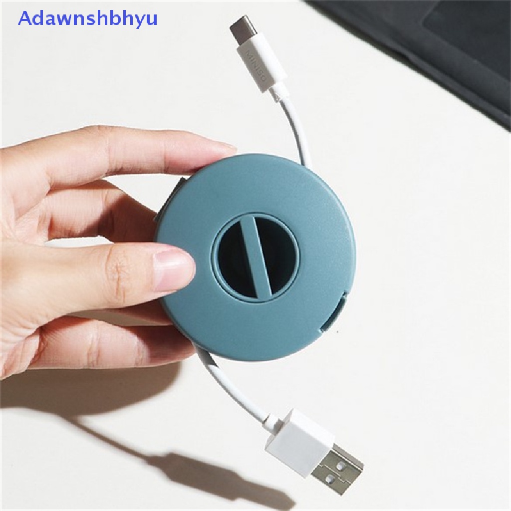 Adhyu Klip Kabel Kawat Bulat Mini Organizer Desktop Clips USB Line Cable Winder ID