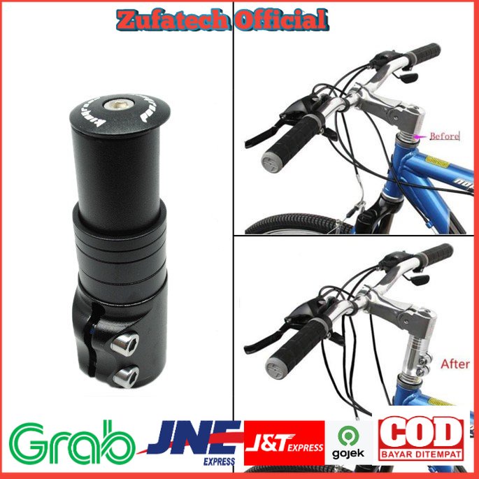 TaffSPORT Fork Extender Sepeda Aluminium - SD53 - Black - OMSEARBK