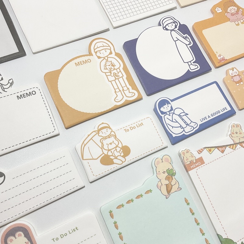

[BACA DESKRIPSI] sticky note todolist memo daily notes 3in1 lucu murah motif kartun cartoon animal aesthetic cute