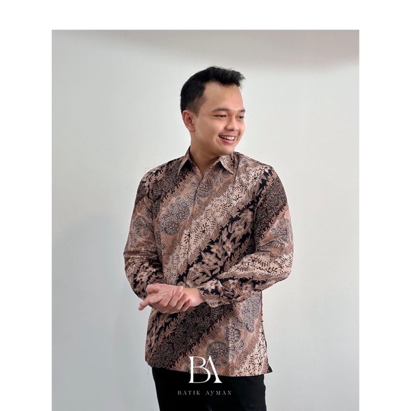 Batik Ayman - GIANDRA | Kemeja Batik Pria Katun Solo Halus Lengan Panjang Full Furing