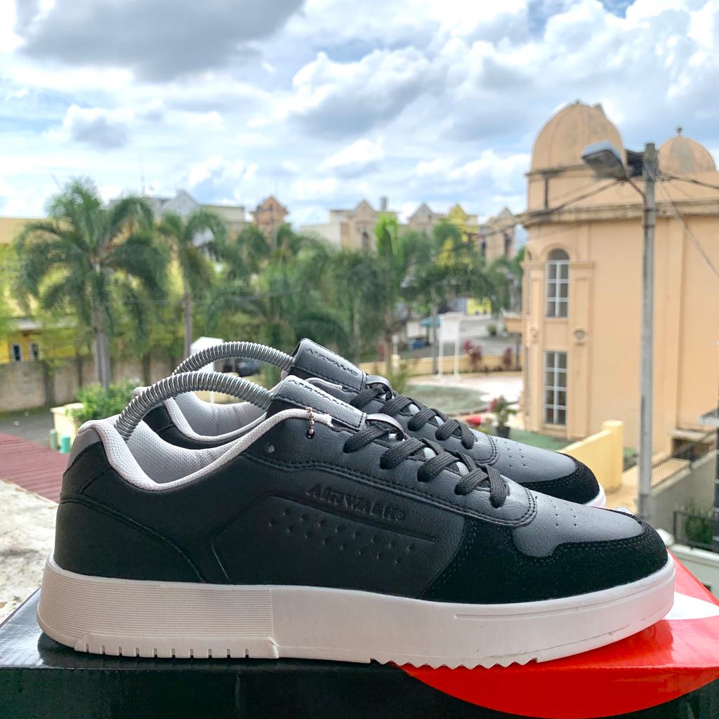 SEPATU AIRWALK PRIA AIRWALK SHELDON BROWN WHITE DAN BLACK WHITE LEATHER COD ORIGINAL SNEAKER CASUAL