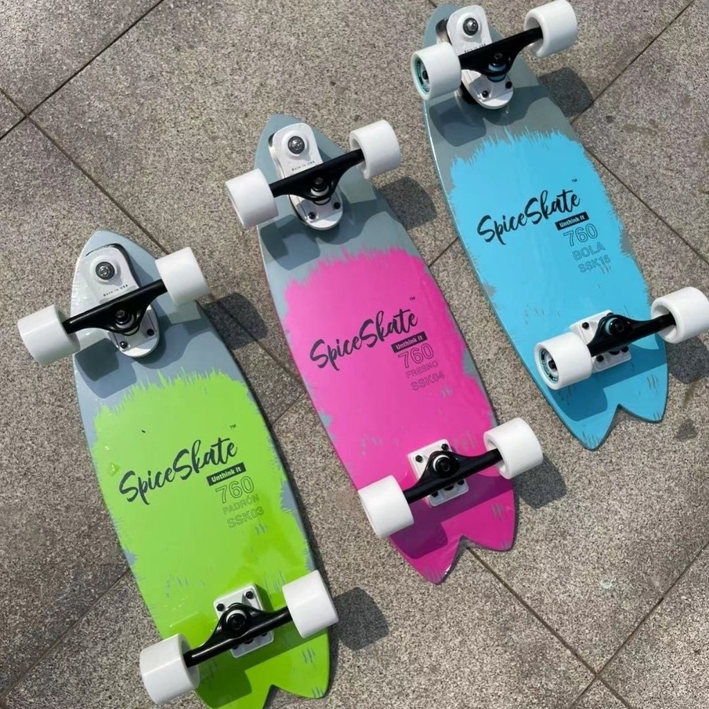 Usa BRAND Spice SURF SKATE SKATEBOARD PRO Land Papan Surfing SKATEBOARD Surfing Ski Ukiran Ski Anak Laki-Laki Perempuan Skip-Free Simulasi Travel Profesional