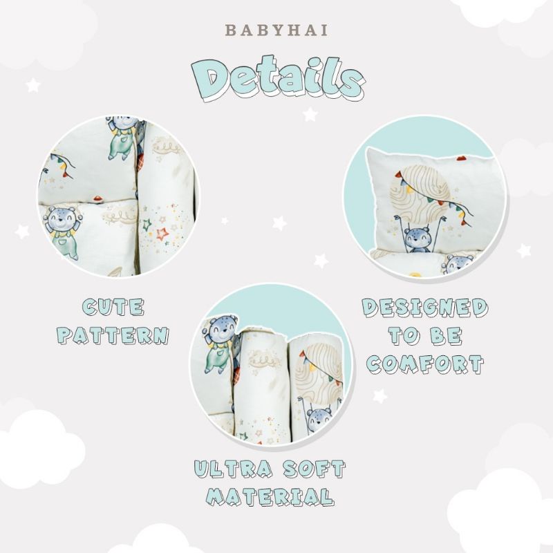 Babyhai bantal guling bayi set isi 4pc