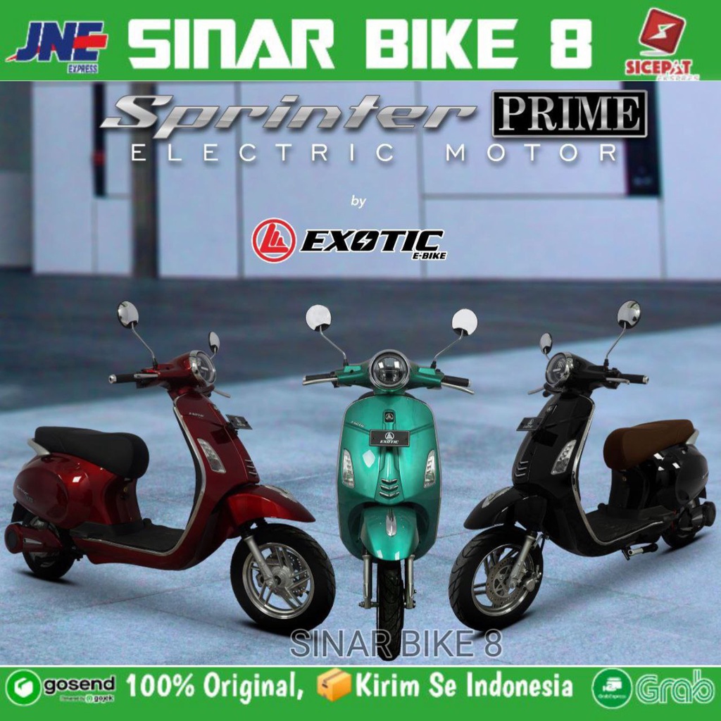 Sepeda Motor Listrik Uwinfly T5 2000 Watt dan EXOTIC SPRINTER PRIME 1200 Watt Model Vespa