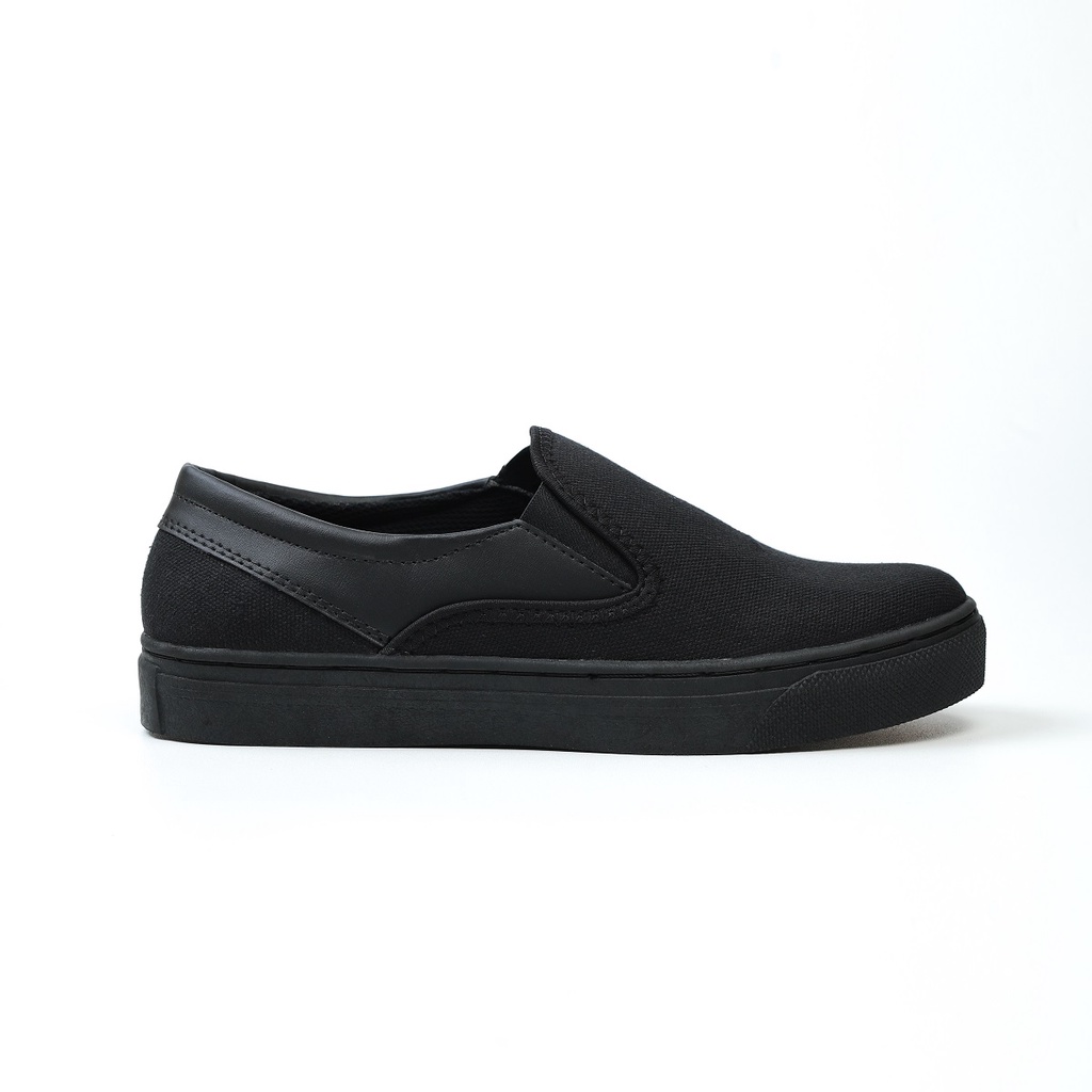 Sepatu Pria Casual Slip On Shoes Tanpa Tali Hitam OnarStreet