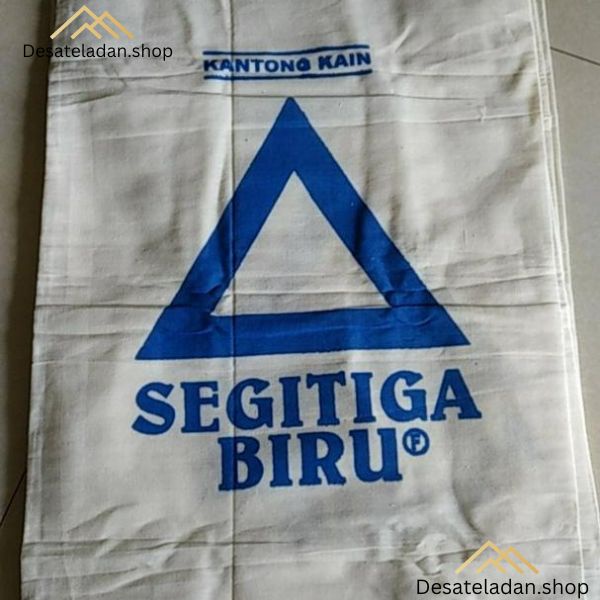 Karung Gandum Segitiga Biru / Kain Segitiga Biru Jaman Dulu / Karung kain/kandi/kantong segitiga bir
