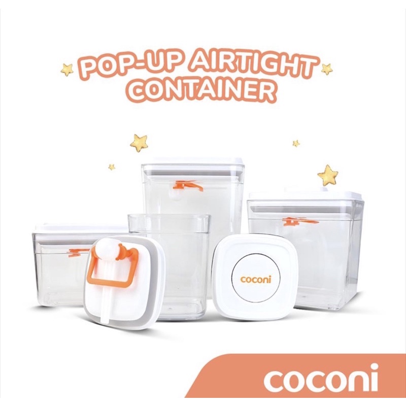 Coconi Pop Up Airtight Food Container / Toples Susu Bubuk Kedap Udara