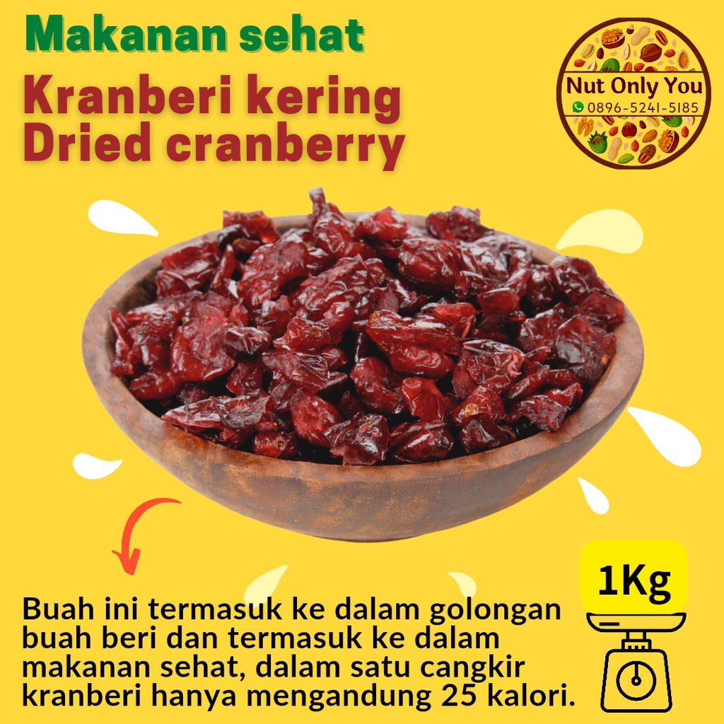 

Dried Sweetened Cranberries Buah kranberi kering 1kg