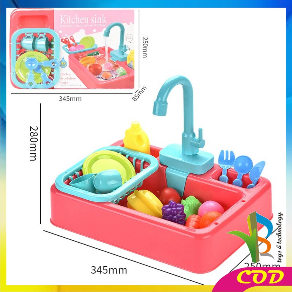 RB-M31 M109 Mainan Anak Kitchen Sink Tempat Cuci Piring Set Mainan Kran Air Wastafel BISA KELUAR AIR