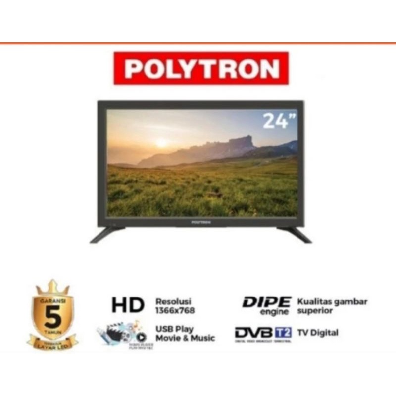 TV LED POLYTRON 24V1853 DIGITAL - POLYTRON TV LED DIGITAL 24 INCH - LED POLYTRON DIGITAL 24 INCH - T