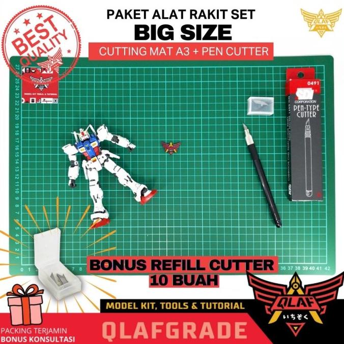 

Terlaris Cutting Mat A3 + Pen Cutter + Alas Potong Gundam Paket Set + Hemat Termurah