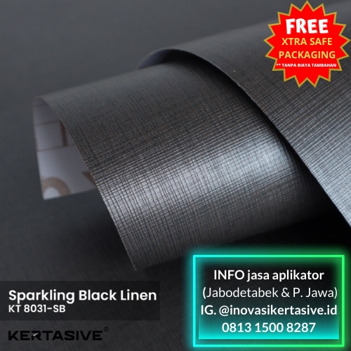 Sparkling Black Linen KERTASIVE (60cm)