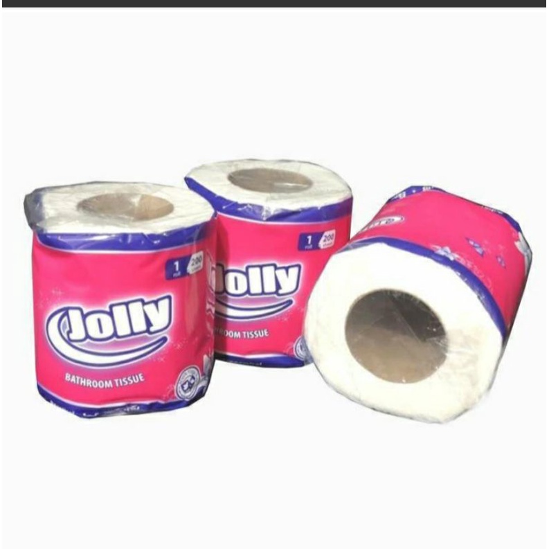 Tissue Roll Toilet Merk Jolly kemasan per 1 Roll berat 95 gram halus dan lembut