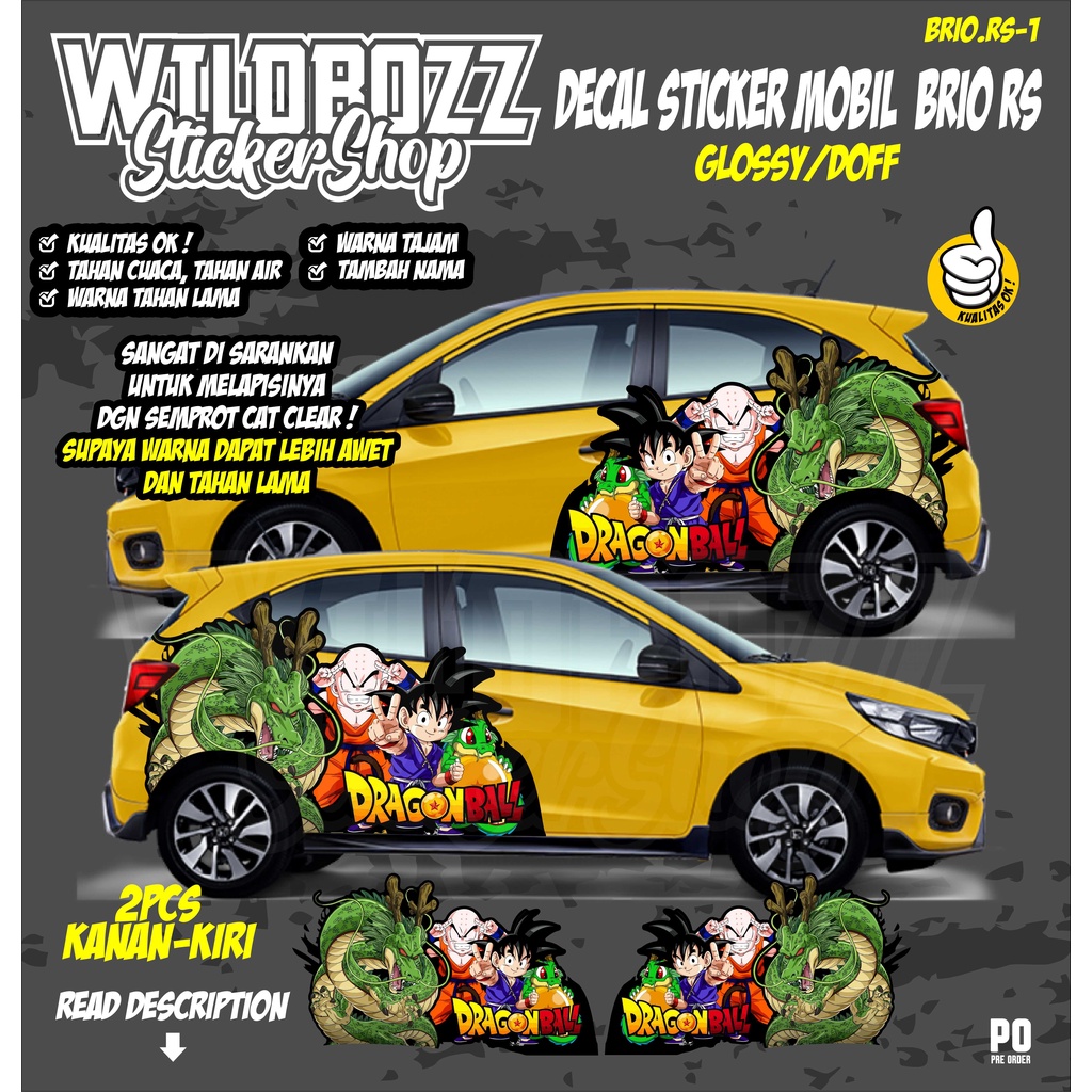 decal printing mobil honda brio rs (brio.rs-1) -WILDBOZZ STICKER-