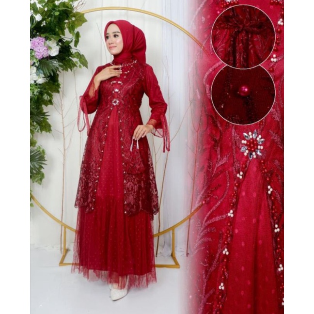 Realpitc Original Gamis Ayudia / Gamis Pesta / Gamis Modern / Gamis Terbaru
