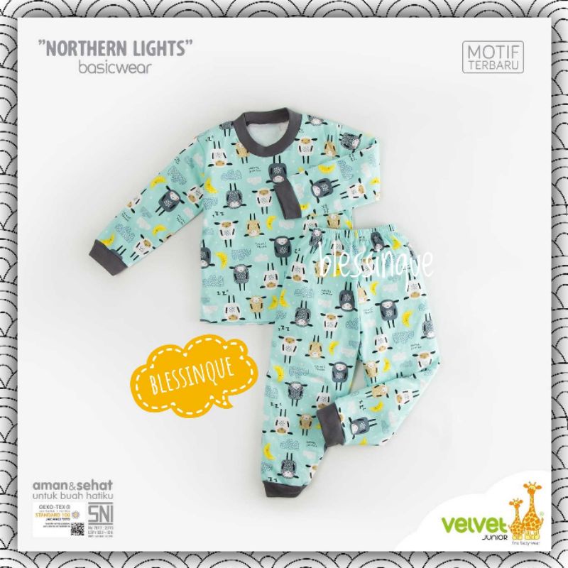 PIYAMA Big Size #3 Velvet Junior 2-10 Tahun