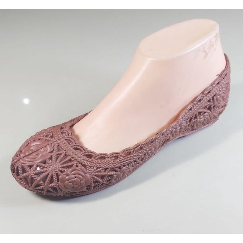 Sepatu Wanita QQ-1238 Polos Slip On Empuk Anti Selip Flat Shoes