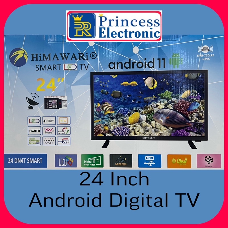 Android Smart Led Tv Digital HIMAWARI 24 inch
