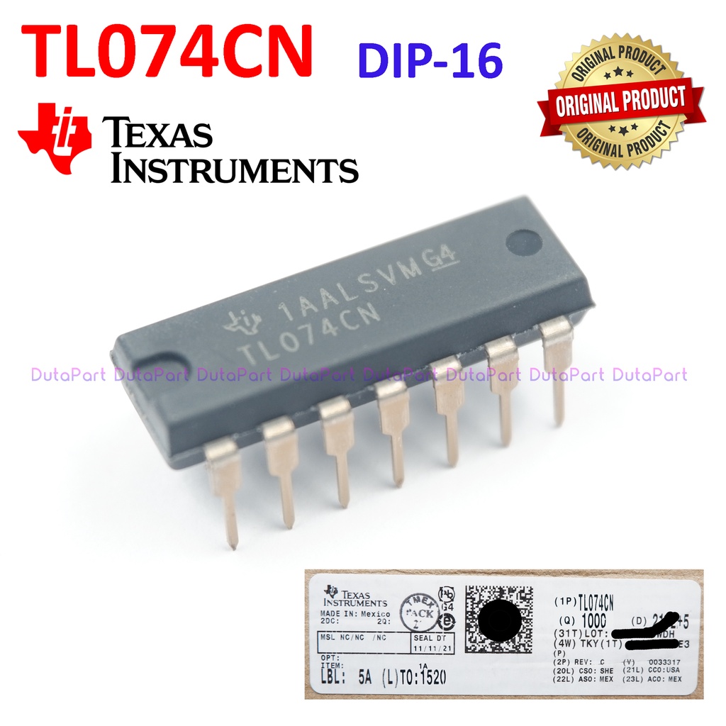 TL074 TL074CN ORIGINAL TEXAS INSTRUMENTS TL 074 CN Op Amps JFET DIP-16