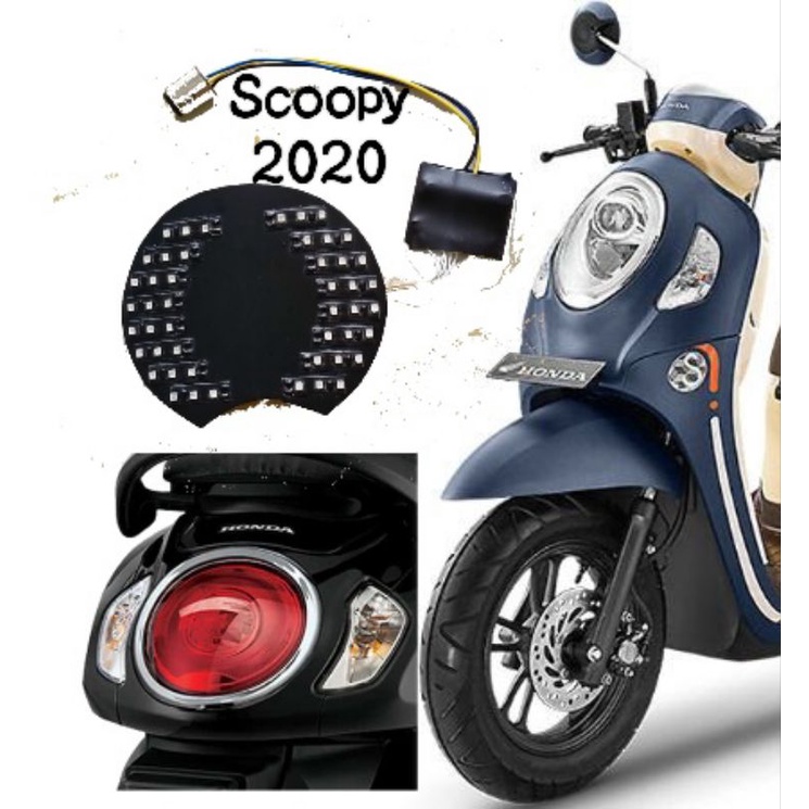 lampu stop led,lampu rem led,stoplamp running led,honda Scoopy 2020, 10mode rem manteng