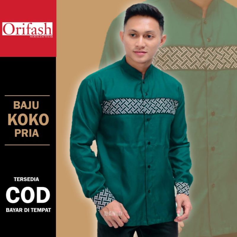 BAJU MUSLIM PRIA LENGAN PANJANG KOKO HADROH DEWASA KOBATA DND BAHAN KATUN MENYERAP KERINGAT HALUS DAN TEBAL