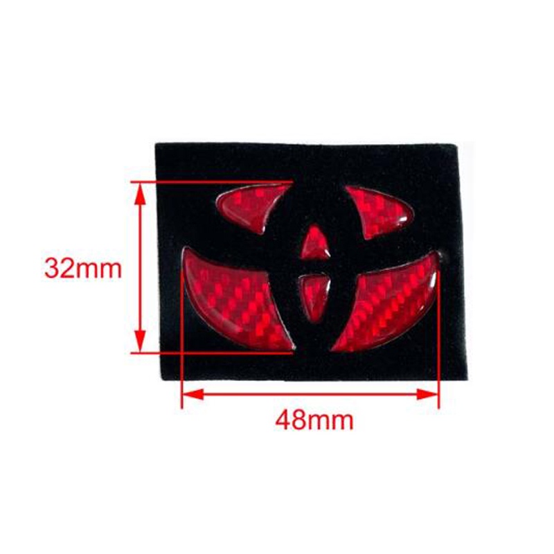 1x Stiker Lencana Emblem Mobil Auto Serat Karbon Untuk Toyota Corolla Camry Yaris Rav4 Prado CHR TRD VIOS
