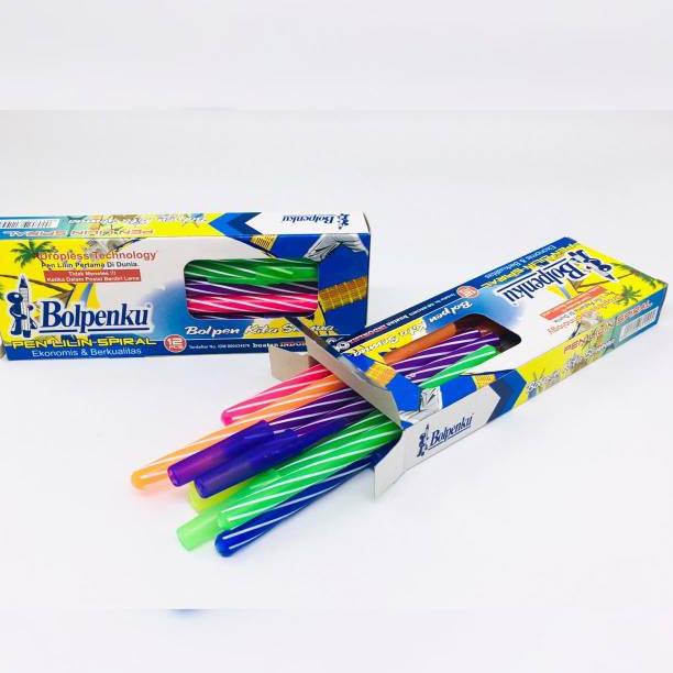 

べ (1pack) Pulpen Bolpoin Bolpenku Lilin Spiral ヱ