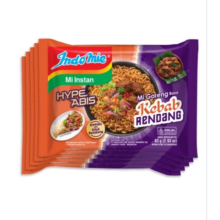 

INDOMIE GORENG RASA KEBAB RENDANG 5 PCS